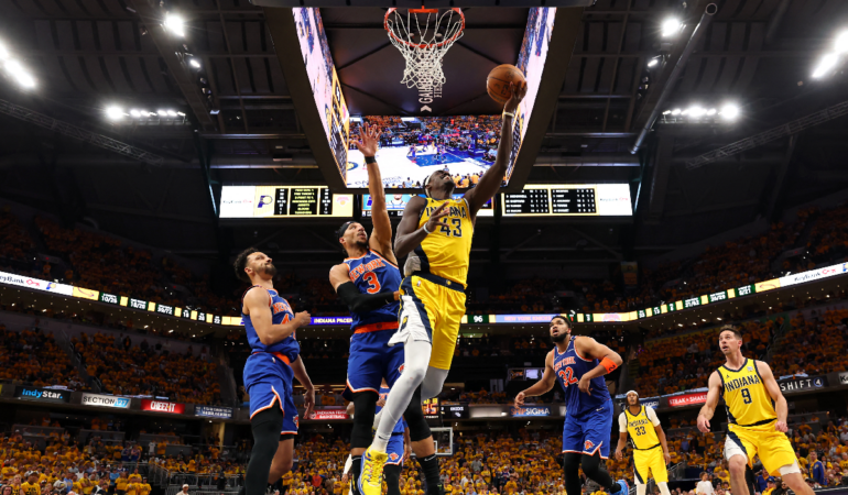 Los Pacers a un partido de instalarse en la final de la NBA. Foto: AFP