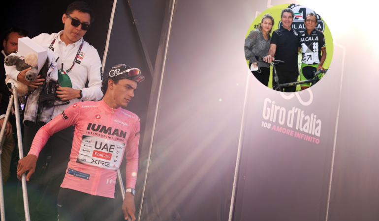 Raúl Alcalá habló de lo histórico que ha hecho Isaac del Toro en el Giro de Italia. . Foto: @giroditalia