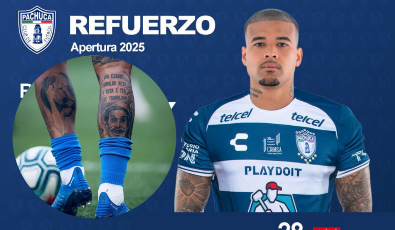 Robert Kenedy es nuevo jugador del Pachuca / Foto: TW Pachuca