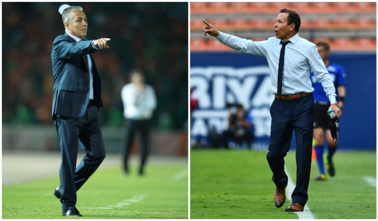 Sergio Bueno y José Guadalupe Cruz, técnicos de equipos de la Liga Expansión. Foto: Mexsport