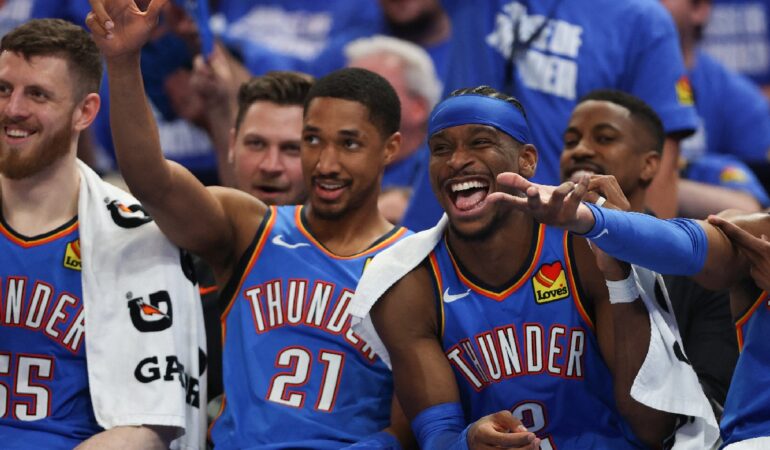 Oklahoma City Thunder es campeón de la conferencia Oeste de la NBA. Foto: AFP