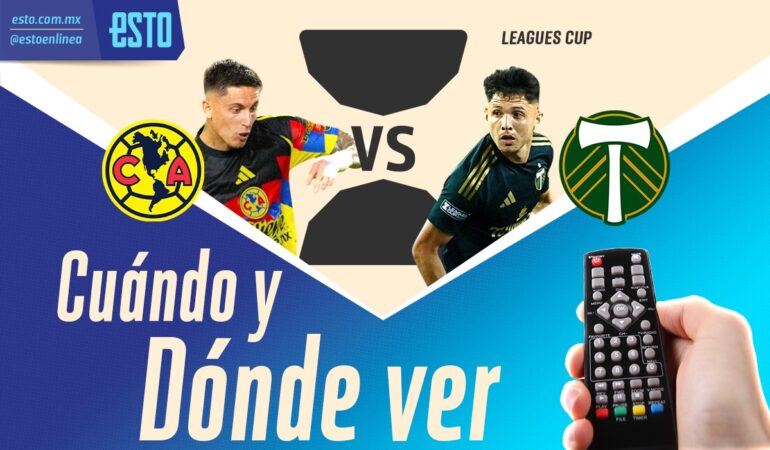 América vs Portland dentro de la Leagues Cup. Arte Abril Hernández