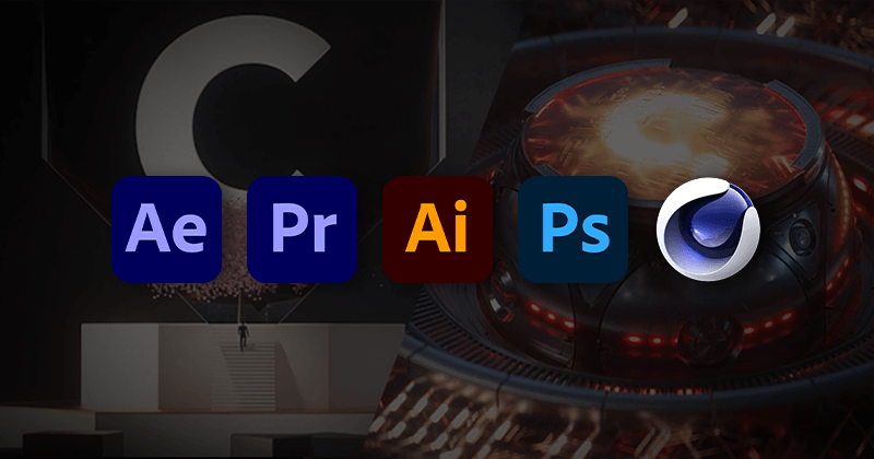 C4D 옥테인 애프터 이펙트 Media Encoder 프리미어 프로 포토샵 일러스트레이터 Displacement