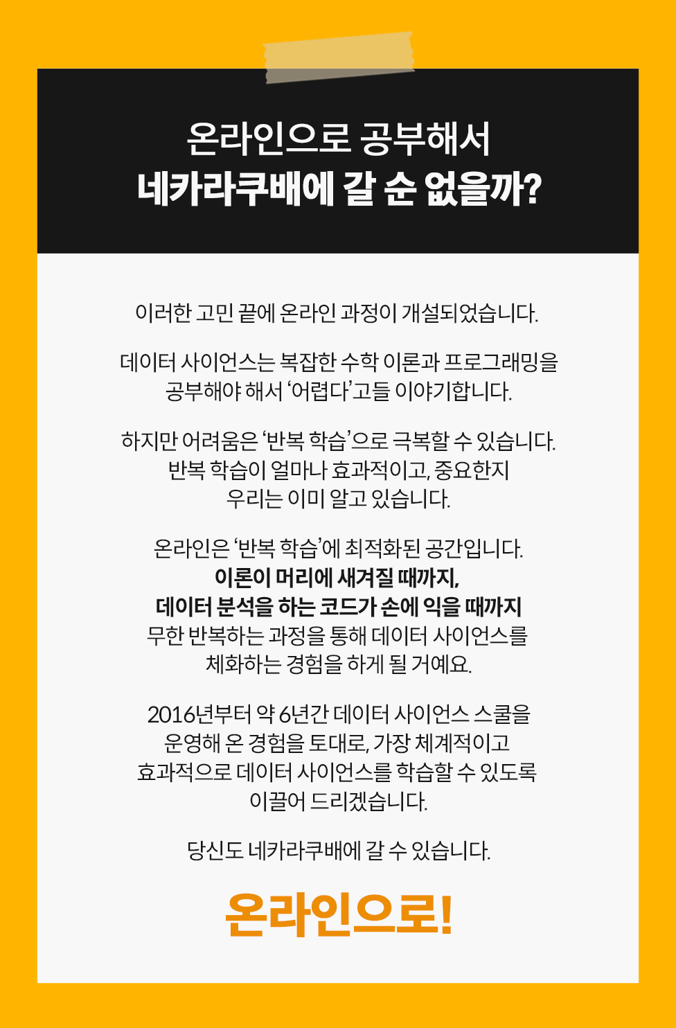 온라인으로 공부해서 네카라쿠배에 갈 순 없을까?