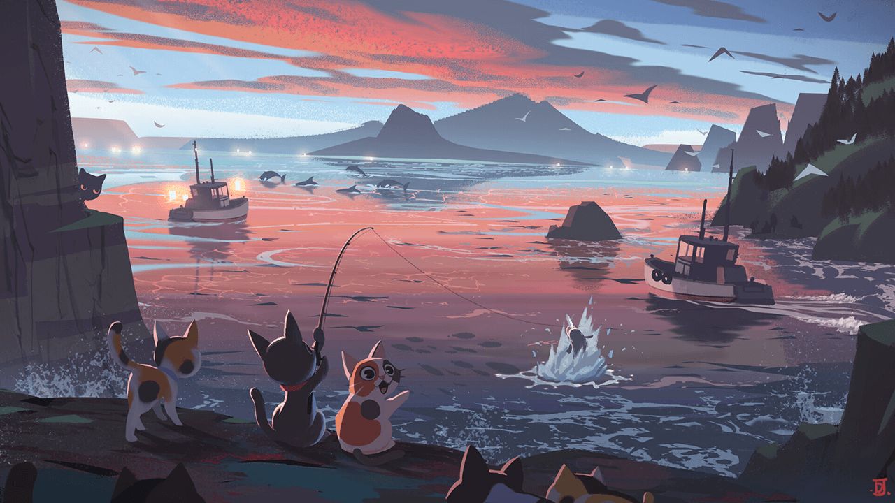 Coloso Jay Kim Drawing Cute Background Illustrations Using Silhouette and Color