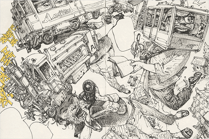 Example of drawing lecture by cartoonist Jeonggi Kim
