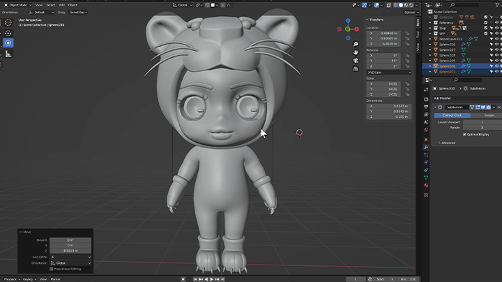 coloso Blender Artist, Anteater