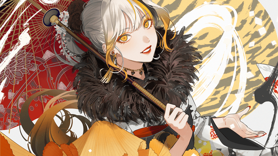 Coloso Takashi Character Illustrations using thick painting methods and glamorous designs