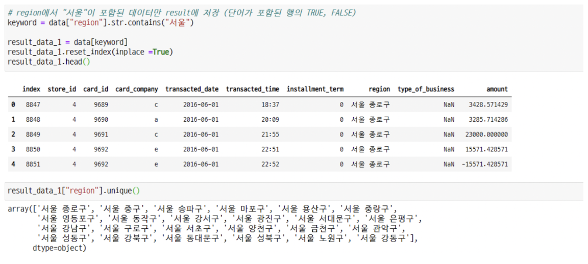 데이터 분석 포트폴리오 중 데이터전처리 결측치