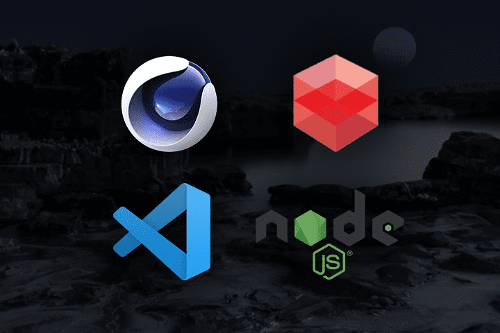 Cinema 4D Redshift Visual Studio Code Node JavaScript Threejs