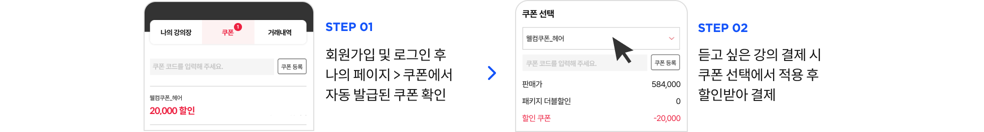 쿠폰 사용 방법