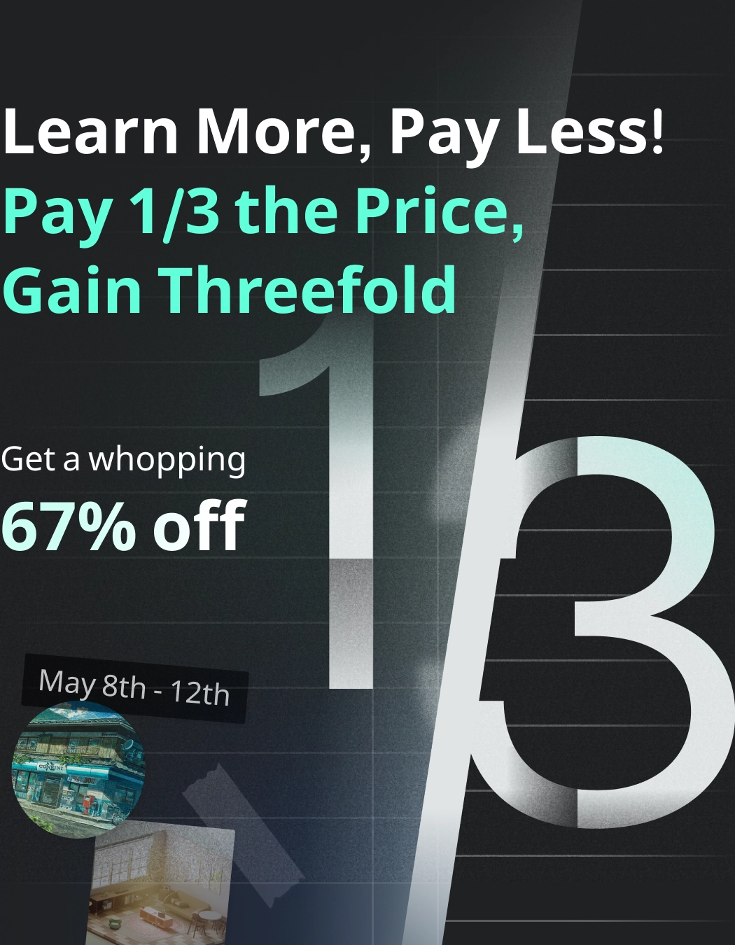 Pay 1/3