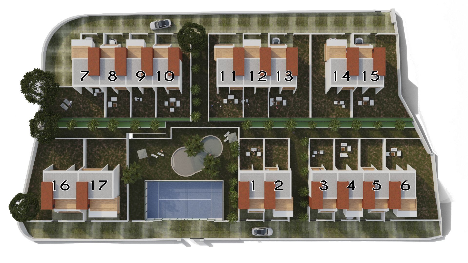 SEMI-DETACHED VILLAS IN PRIVATE URBANISATION WITH SWIMMING POOL AND PADDLE TENNIS COURT