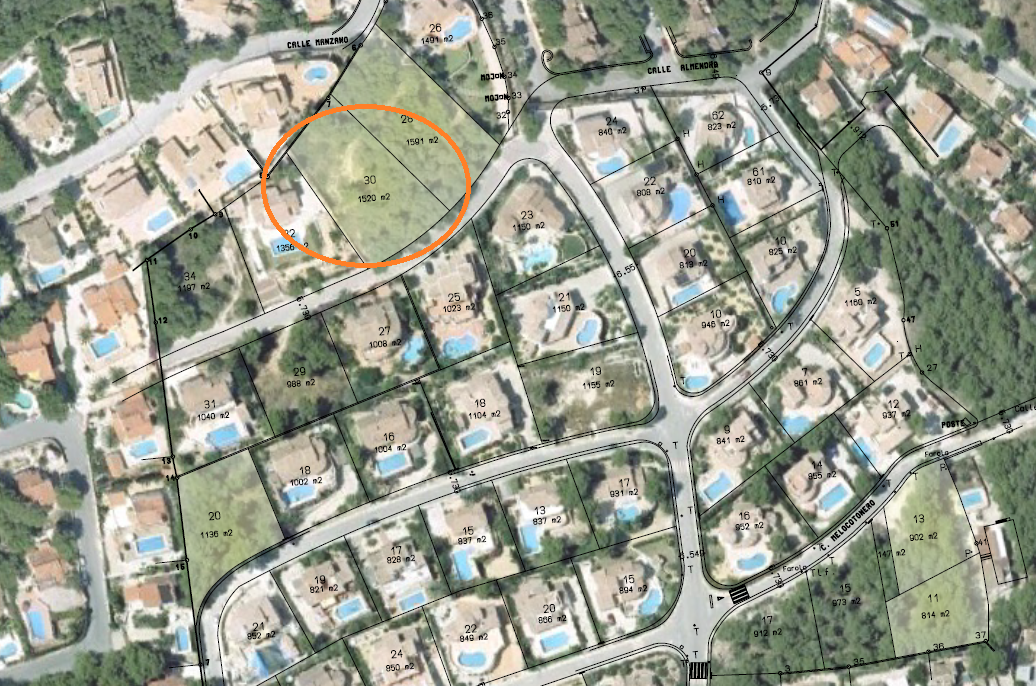 Plot in Moraira, Urb. El bosque, for sale