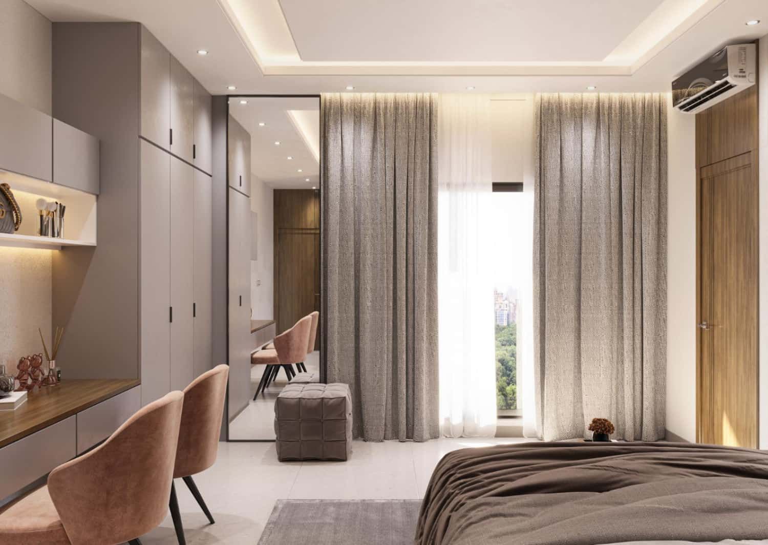 Cortinas para dormitorio moderno