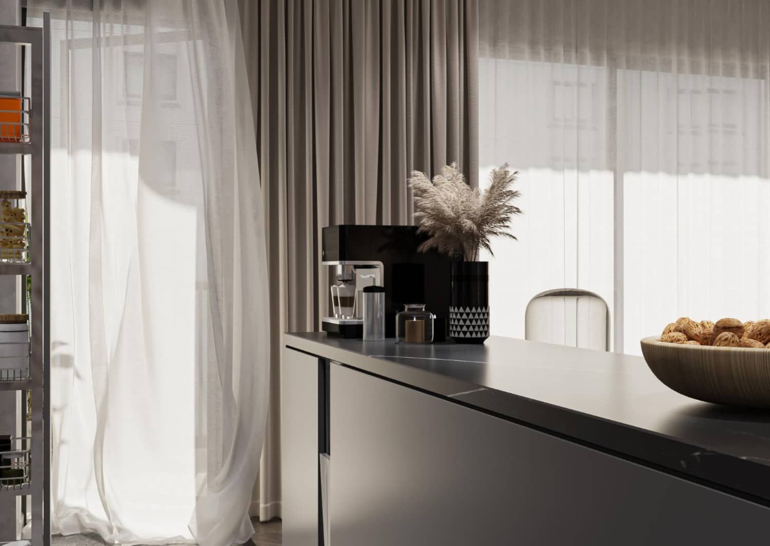 Cortinas de cocina moderna