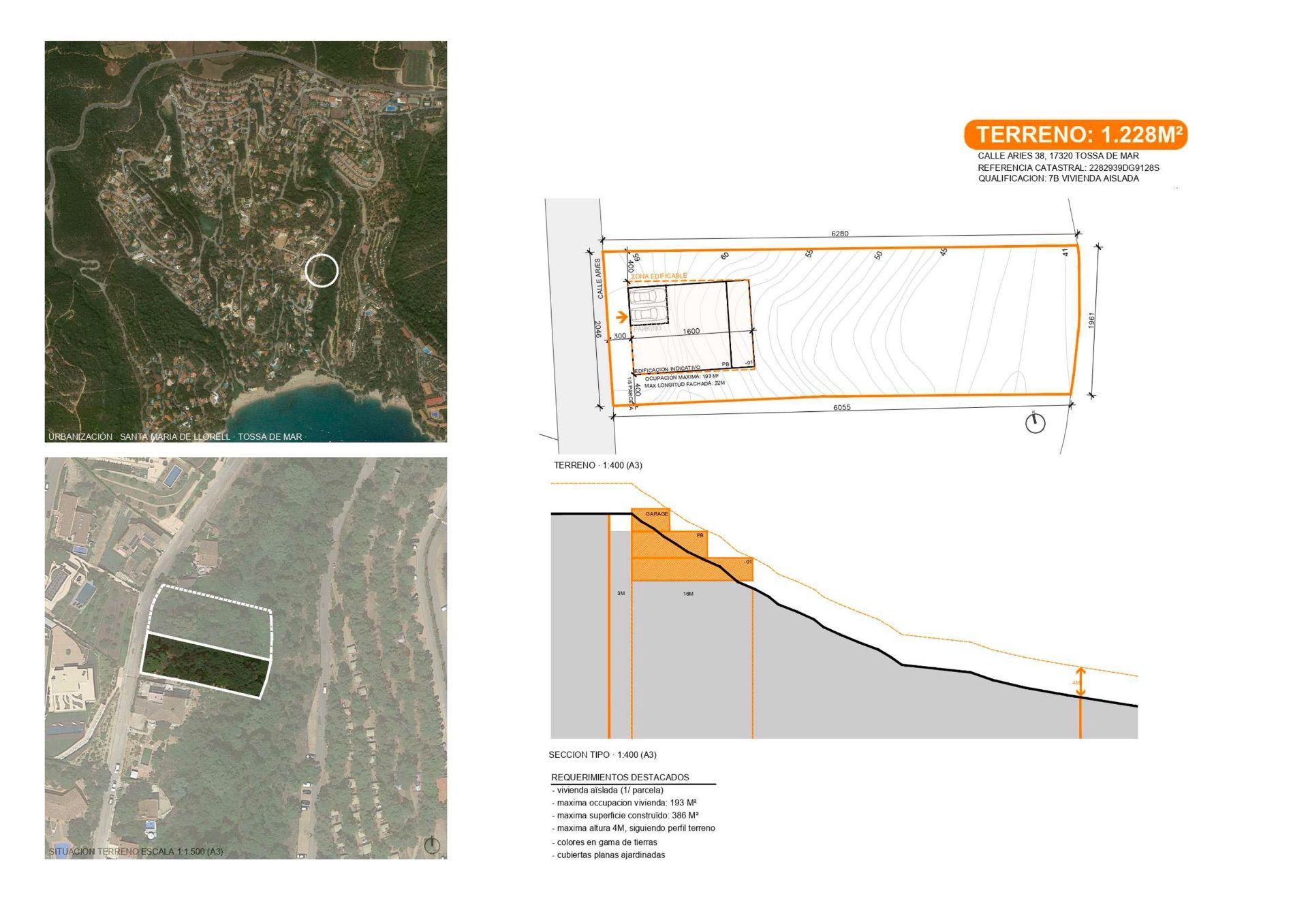 Plot in Tossa de Mar, Santa Maria de Llorell, for sale