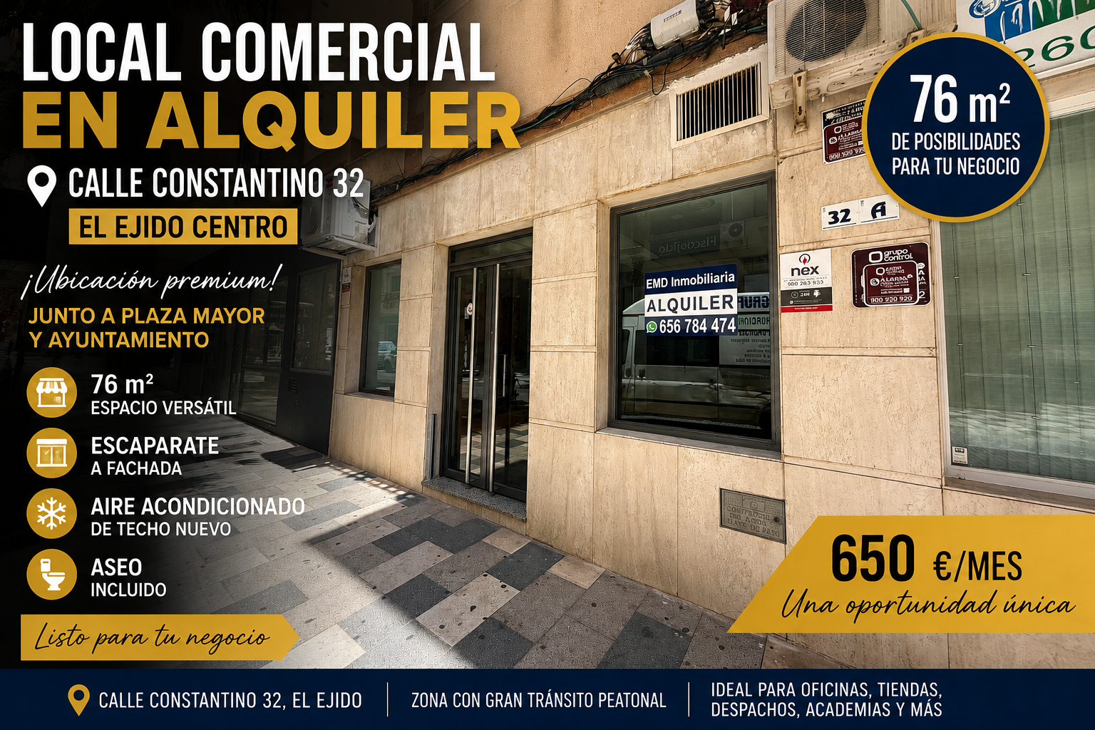 Local comercial en Ejido, El, alquiler