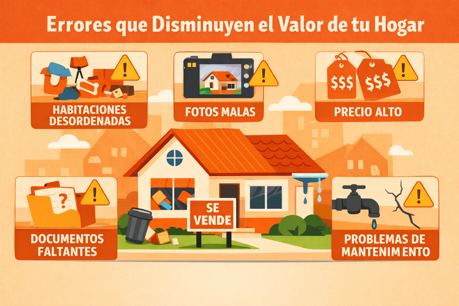 📉🏡 Los 5 errores que devalúan tu vivienda al venderla