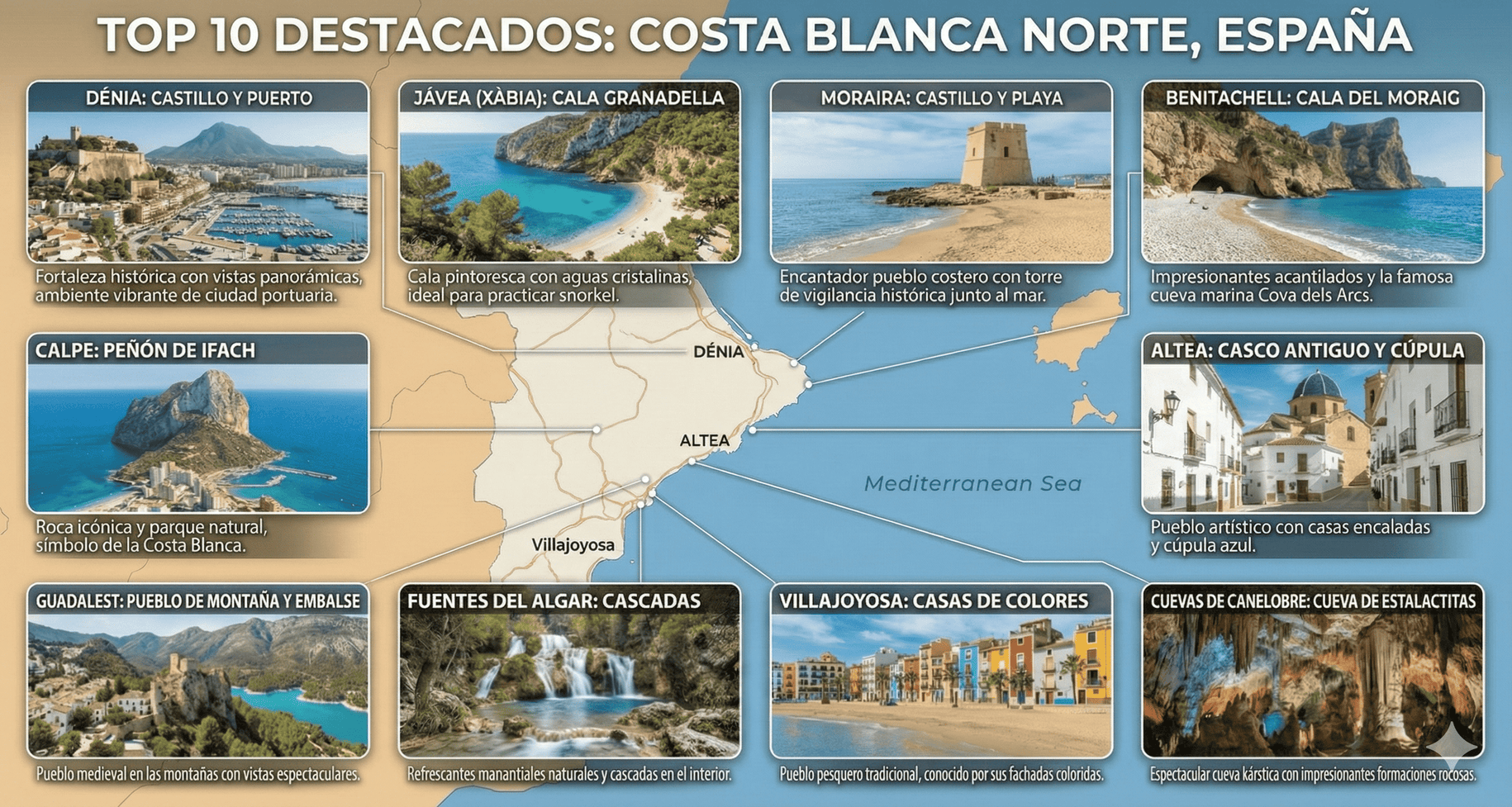 Costa Blanca Norte: Los 10 lugares que tienes que ver