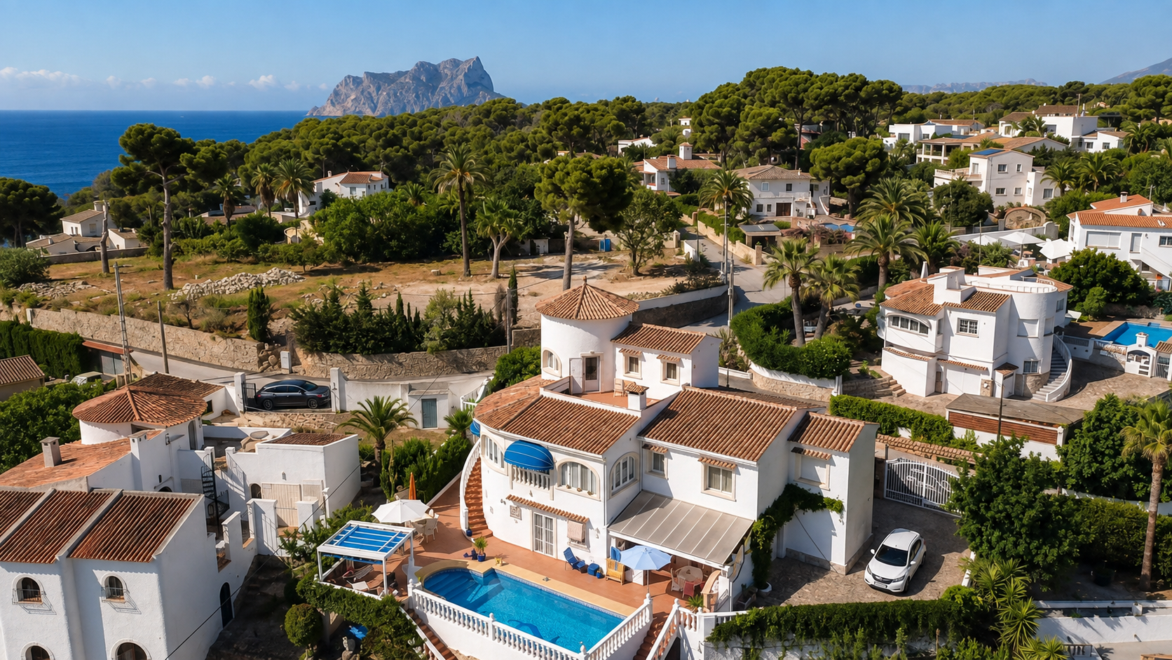 M1C5QQSM - Villa mit Meerblick, Pool und separaten Gästebereichen nahe Cala Baladrar in Benissa Costa
