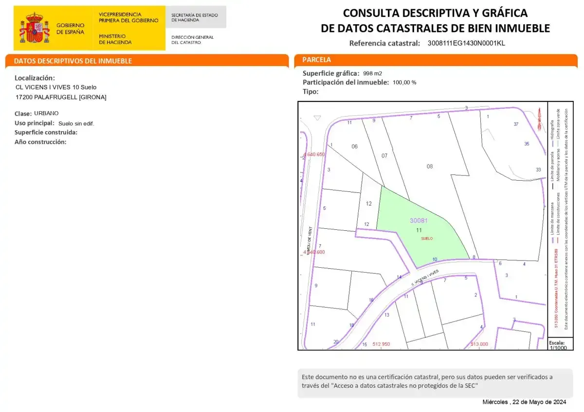 Plot in Palafrugell, for sale
