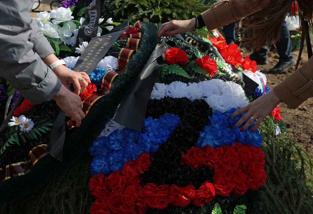 Funeral of Russian Lieutenant Colonel Andrei Savinov, April 11, 2023