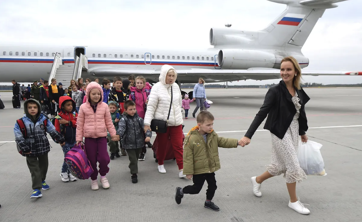 Maria Lvova-Belova takes orphans from the so-called DPR to Russia to be placed with Russian families. September 16, 2022