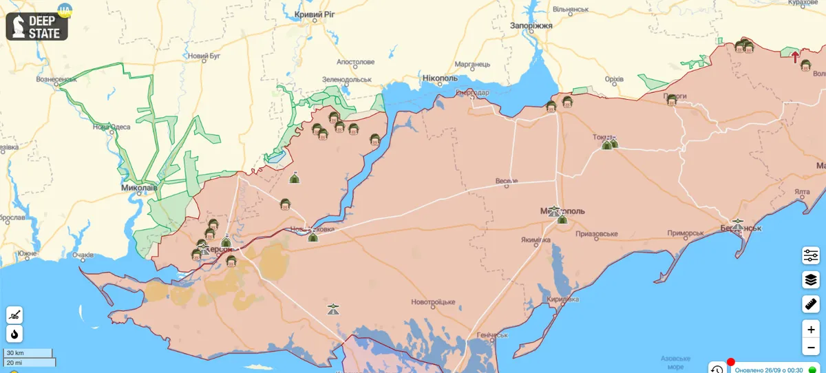 Ситуация в Херсонской области в ходе наступления ВСУ