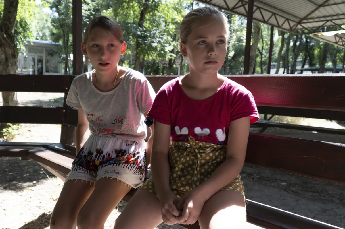 Children from Ukraine at a camp in the village of Zolotoy Kose in the Rostov region. July 8, 2022