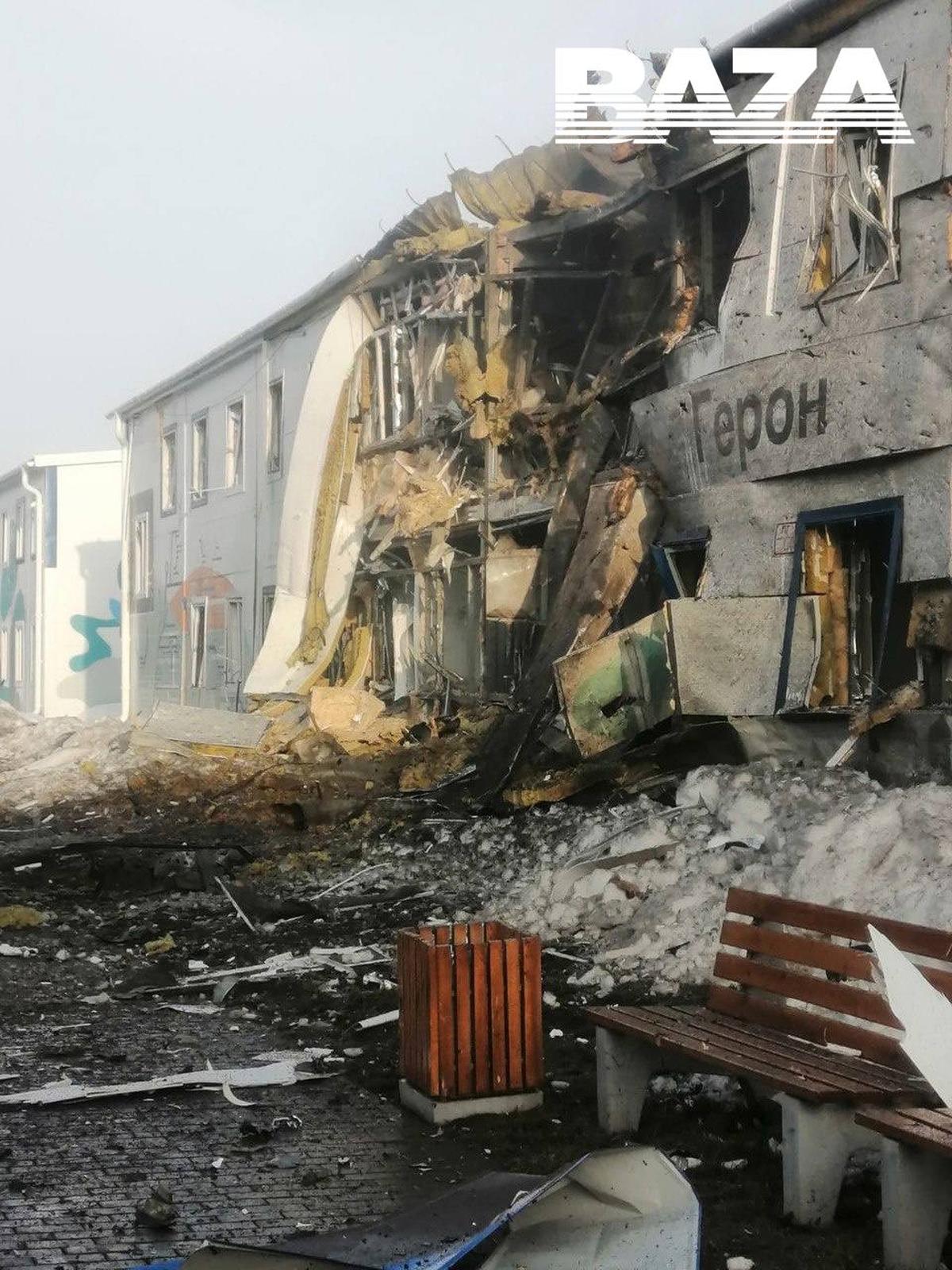 Последствия обстрела в «Алабуге»