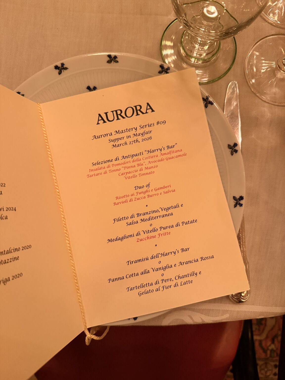 Supper in Mayfair at Harry’s Bar