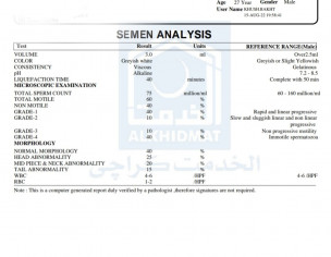 Semen Analysis Report Verification