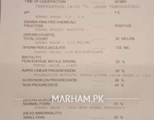 Semen Analysis Report