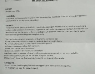 Hypoxic Encephalopathy