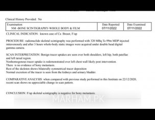 Bone Scan Report