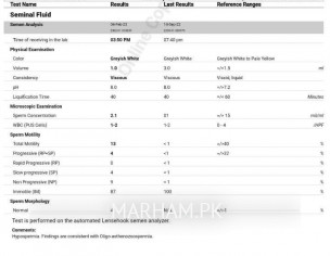 Semen Analysis Report