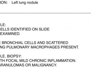 Lung Pathology Report