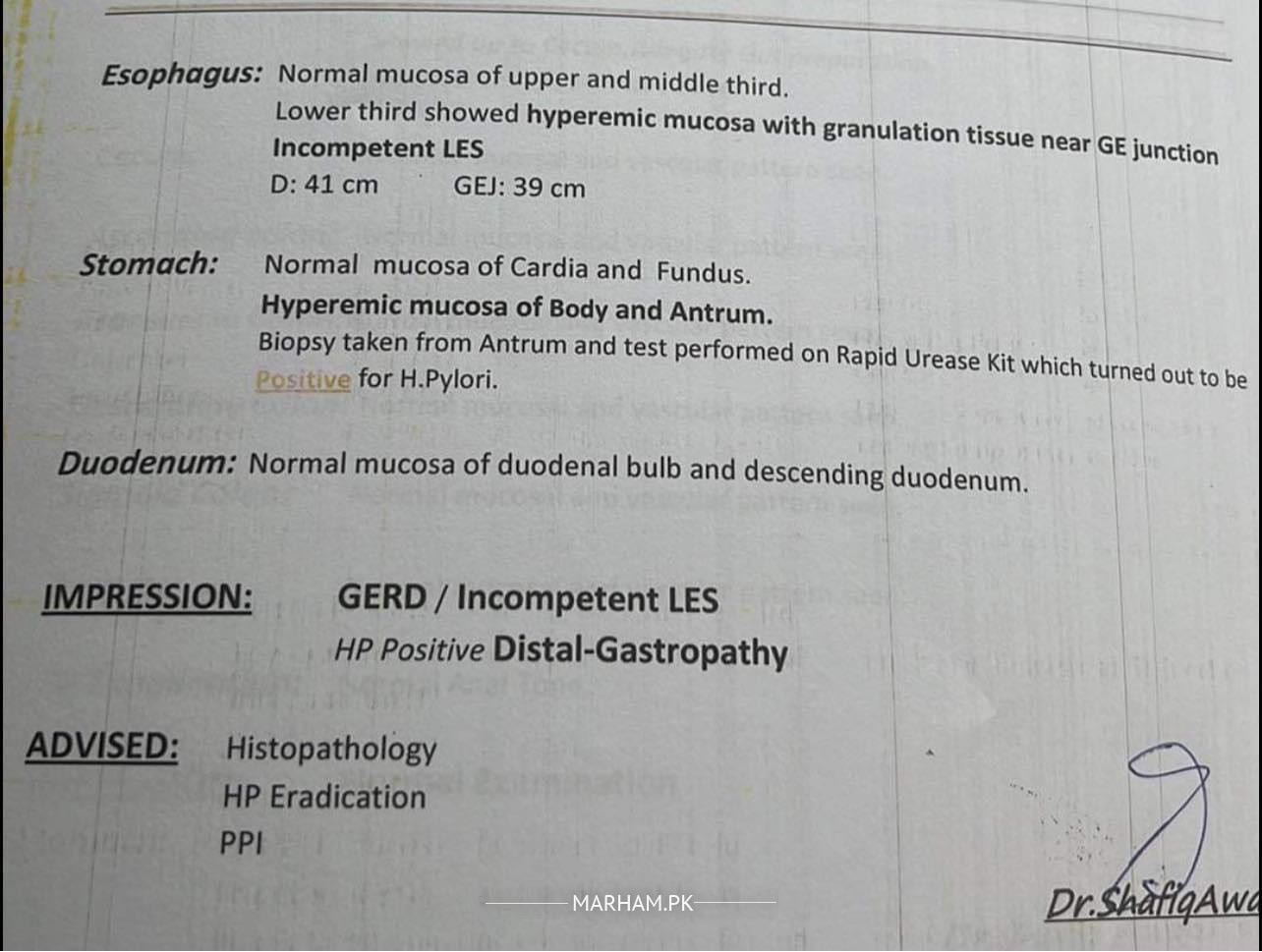 Ask a Gastroenterologist Online for H Pylori Endoscopy.