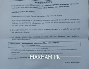 Liver Ultrasound Report
