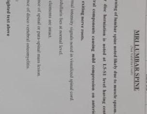 Back Bone Posterior Disc Herniation And Compression