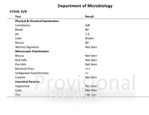 Stool D/R Report Interpretation