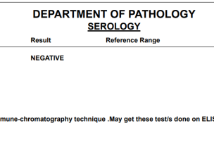 HIV Test Report