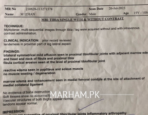 Chronic Knee Infection (reports Attached)