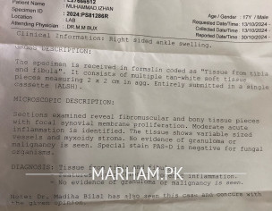 Chronic Knee Infection (reports Attached)