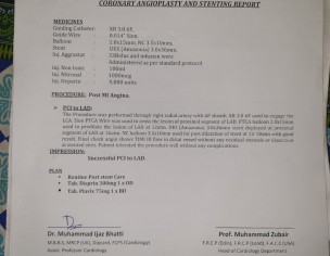 Post Angioplasty Problems