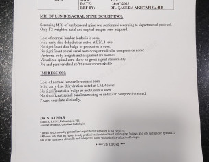 Spine MRI Lower Back Problem