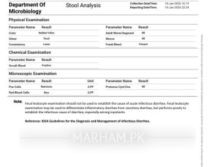 Stool Test Result