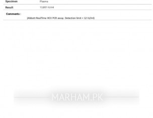 Hepatitis C RNA Test Reports Analysis 