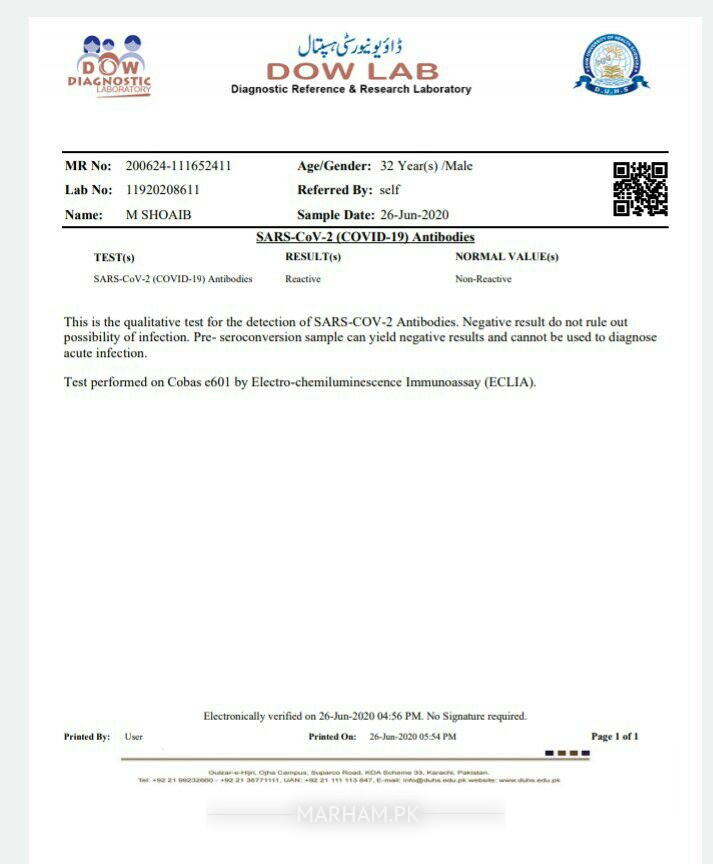 Ask a General Physician Online for Yeh Report Aj Krwai Thi Dow Lab Se